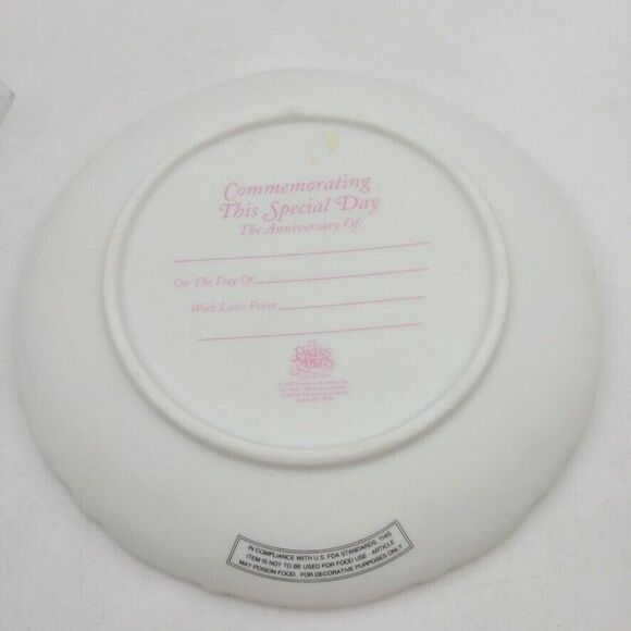 Precious Moments 25th Anniversary Plate 1995 Christmas Musical Ornament Lot 2 - Picture 5 of 9
